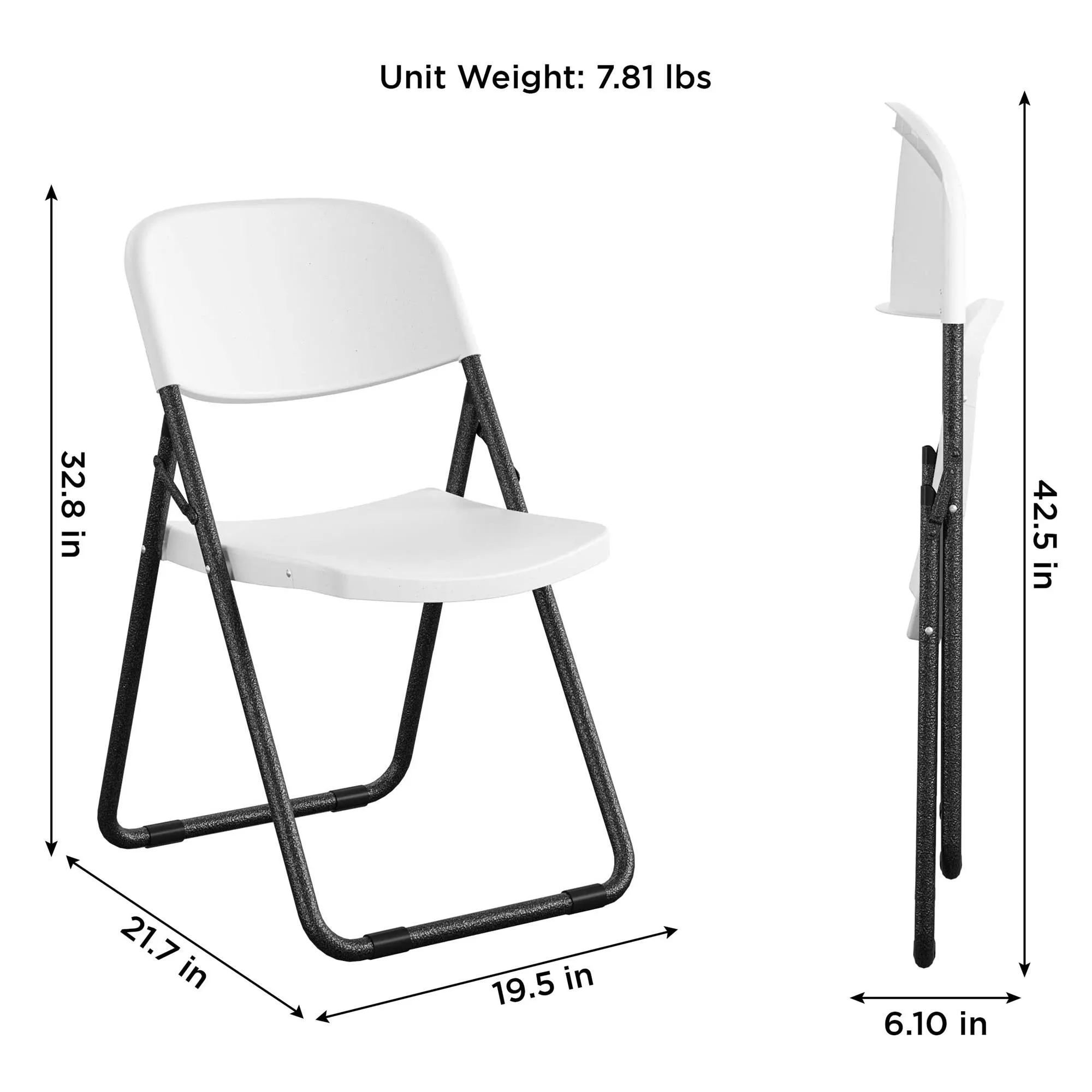 COSCO U-Leg Resin Folding Chair
