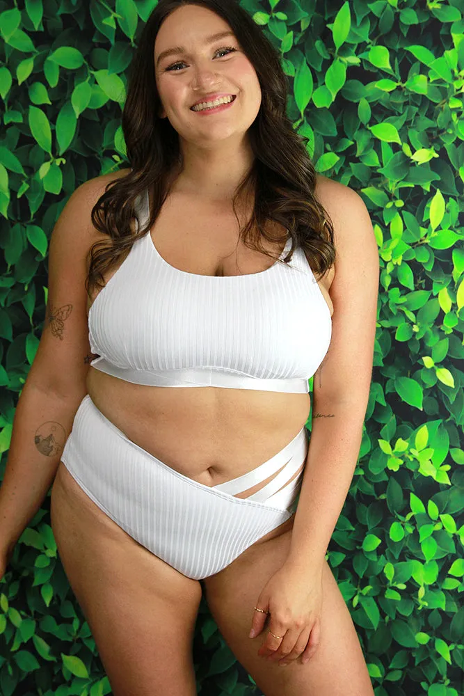 Crystal Strappy Bralette – White