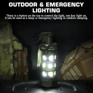 CS Airsoft Flashlight Flashbang Plastic Grenade Toy Model Emergency Camping Lamp Portable Lantern Tactical Gear Accessories for Army Fans Military