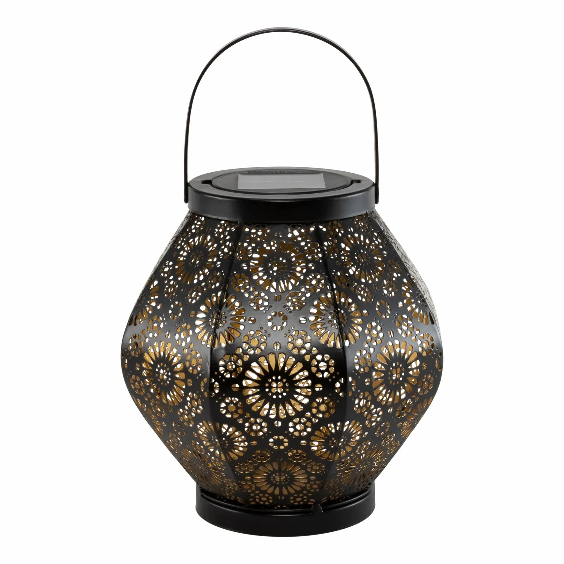 Daisy Punched Metal Solar Lantern