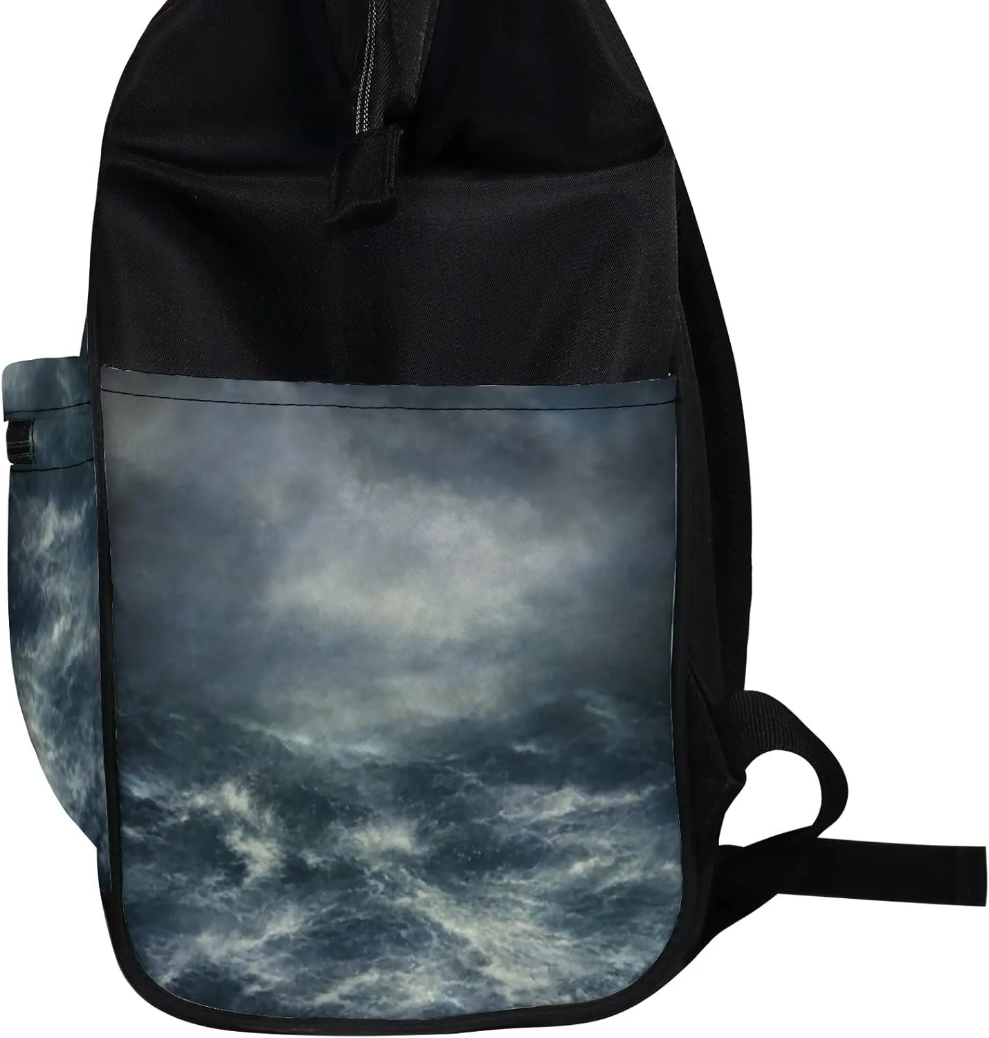 Diaper Bag Mummy Backpack Stormy Waves Dramatic Cloudy Sky Multifunction Baby Nappy Bag Large Capacity Nursing Bags Waterproof Travel Backpack