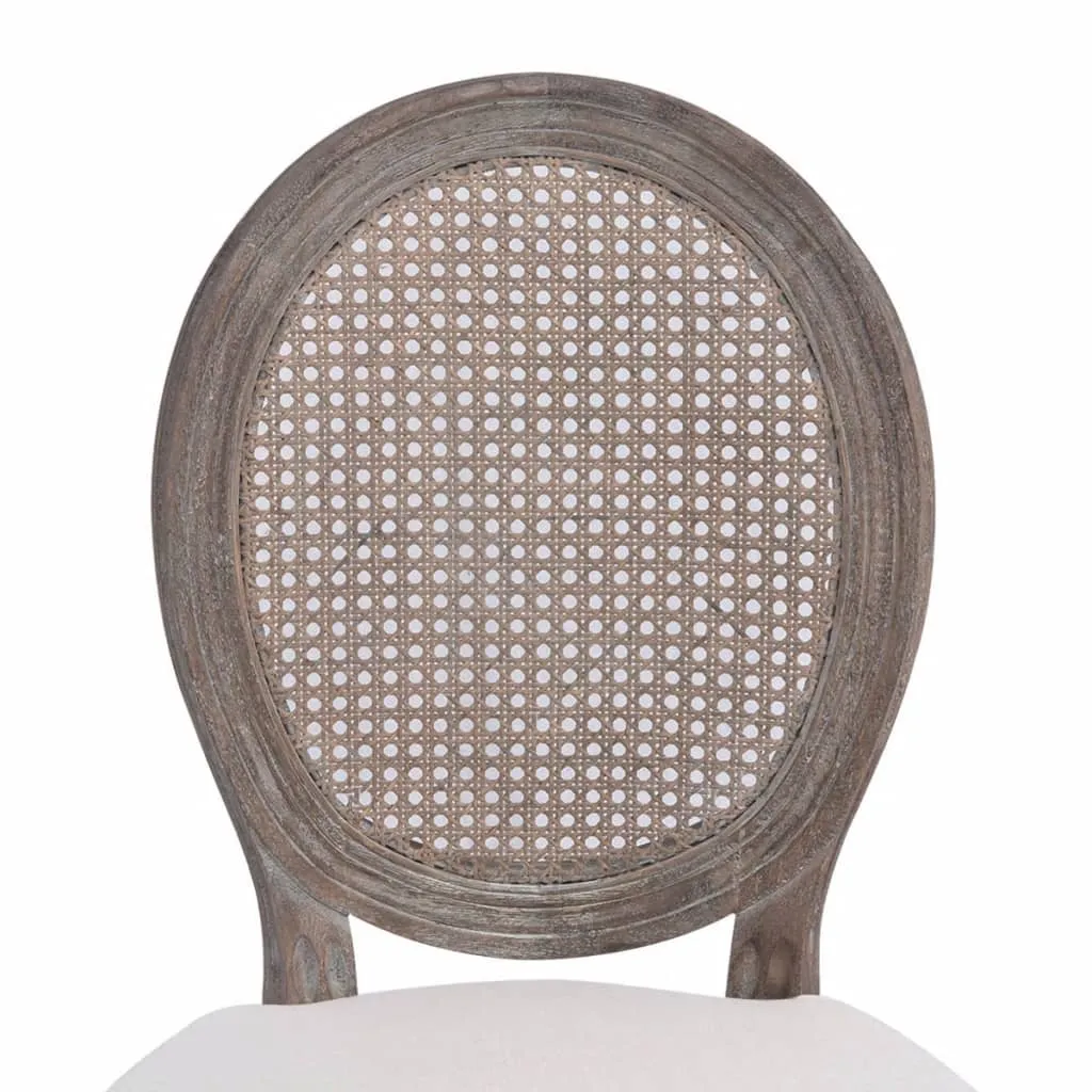 Dining Chairs 2 pcs Cream Fabric