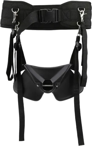 Dioche Adjustable Fishing Rod Fighting Belt HighGrade Waist Rod Support Holder Sponge Padded Fishing Pole Fixing Belt for Fish Lover ABS Sponge   Stainless Steel Black Size L