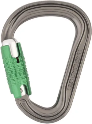 DMM Phantom HMS Locking Carabiner - Titanium/Green Locksafe