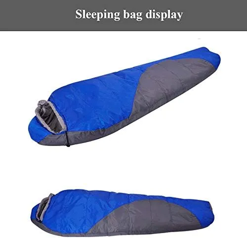 Dongkuan Mummy Hollow Cotton Outdoor Sleeping Bags, Double Thick Adult Sleeping Bags, Camping Sleeping Bag Lunch Temperature Lock Hello