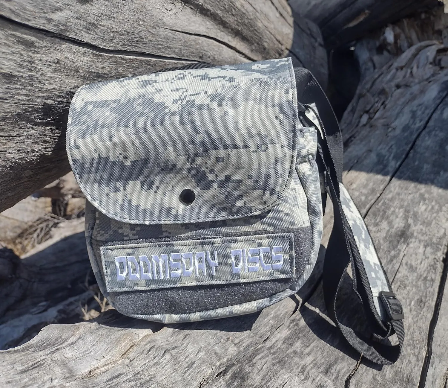 DOOMSDAY DISCS Canteen Bag | Lightweight Shoulder Strap Bag for Disc Golf | Includes Canteen and Holds 8 Or More Discs