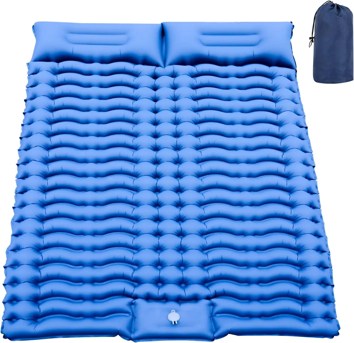 Double Camping Sleeping Pad, 4 Inch Thickness, Ultra-Portable, Easy Inflation, No Mouth Blowing Needed