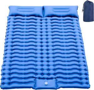Double Camping Sleeping Pad, 4 Inch Thickness, Ultra-Portable, Easy Inflation, No Mouth Blowing Needed