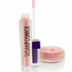 (Double Duty DD Gloss: Natural Makeup, Cruelty Free, Vegan Hydrating Lipgloss & Natural Blush Tint (Cotton Candy) US Brand