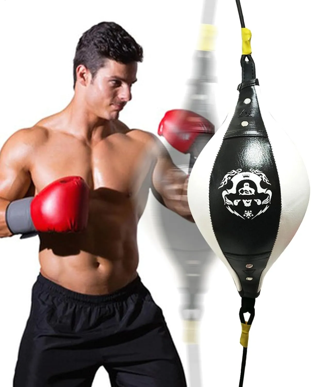 Double End Bag Punching Ball, Heavy Duty Boxing Ball, Boxing Speed Training Bag Boxing Fitness Sports Equipment