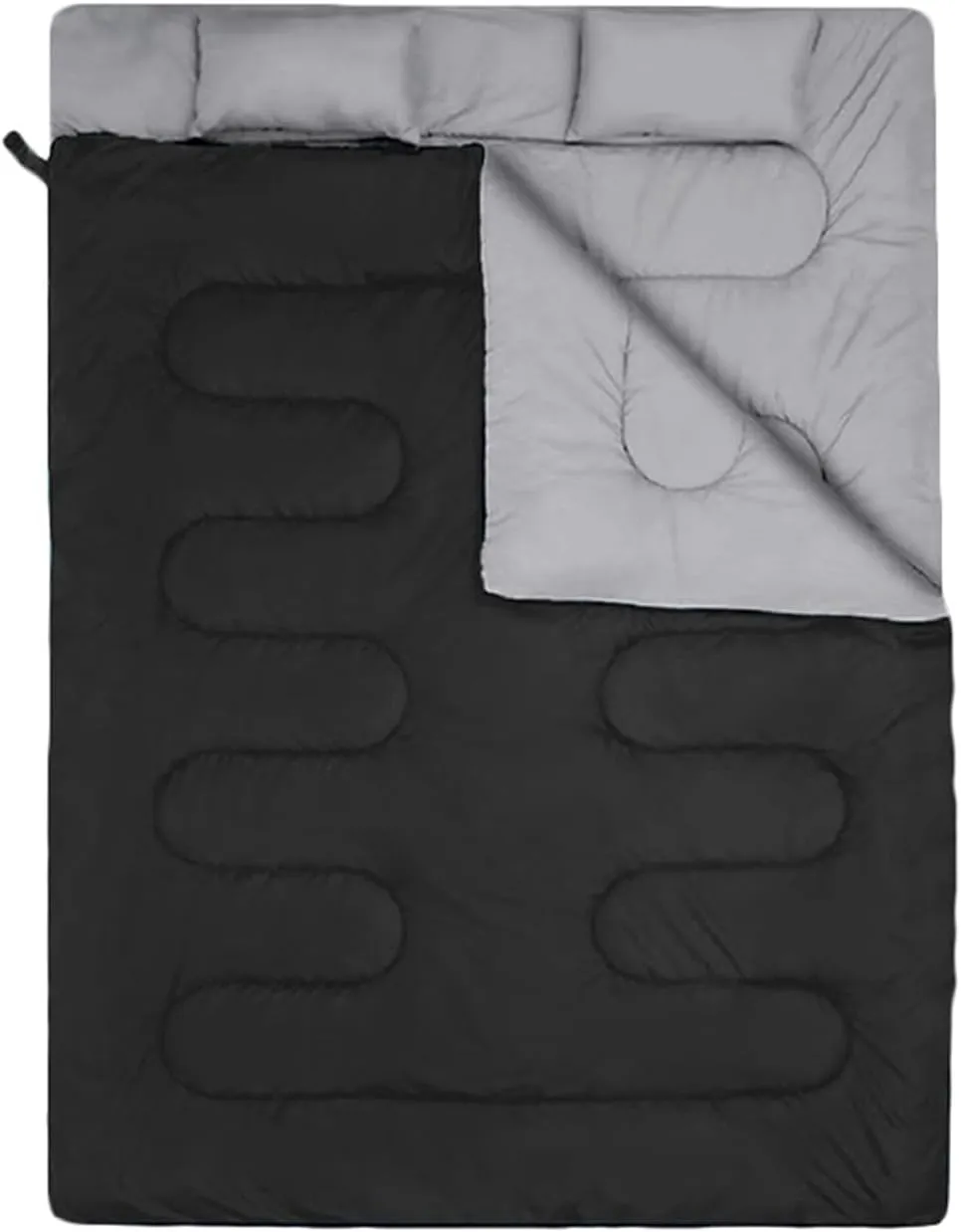 Double Heated Sleeping Bag for Adults, 2 Person USB Electric Sleeping Bag for Camping Hiking Backpacking, Queen Size Heating Sleeping Bag for Cold Weather Warm, 5V