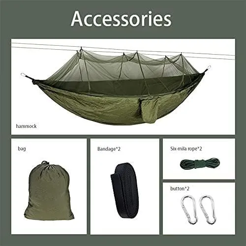 Double Nylon Anti-Mosquito Umbrella Cloth Hammock Outdoor Camping Swing Portable Sleep Hammock (Color : D)