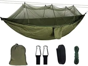 Double Nylon Anti-Mosquito Umbrella Cloth Hammock Outdoor Camping Swing Portable Sleep Hammock (Color : D)