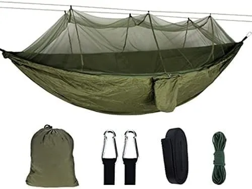 Double Nylon Anti-Mosquito Umbrella Cloth Hammock Outdoor Camping Swing Portable Sleep Hammock (Color : D)