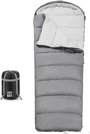 Double Persons Sleeping Bags for Adults Cold Weather 12°C- -18°C Cold-Resistant with Hooded -Splashing for Camping Split Into Single Use