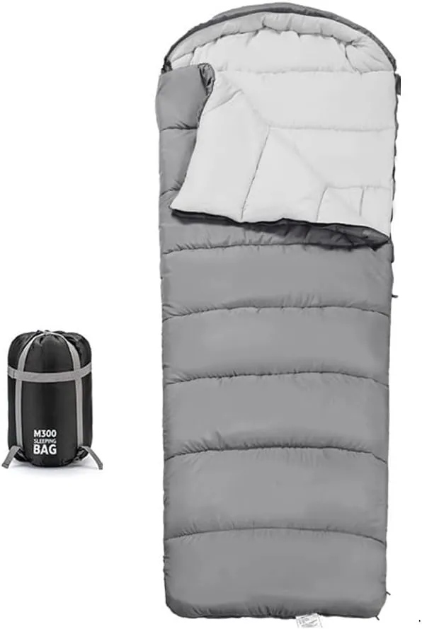 Double Persons Sleeping Bags for Adults Cold Weather 12°C- -18°C Cold-Resistant with Hooded -Splashing for Camping Split Into Single Use