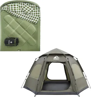 Double Sleeping Bag Flannel Perfect Companion for Camping and Instant Camping Tent