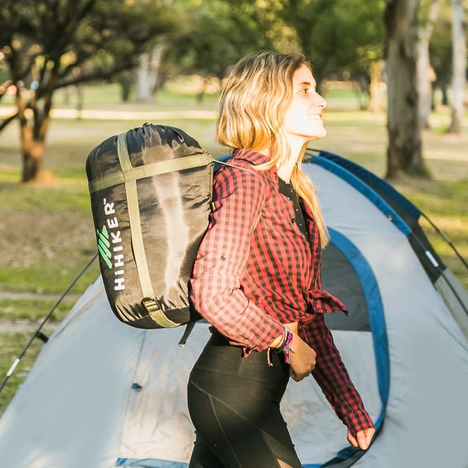 Double Sleeping Bag Queen Size XL -for Camping, Hiking Backpacking and Cold Weather, Portable, Waterproof and Lightweight - 2 Person Sleeping Bag