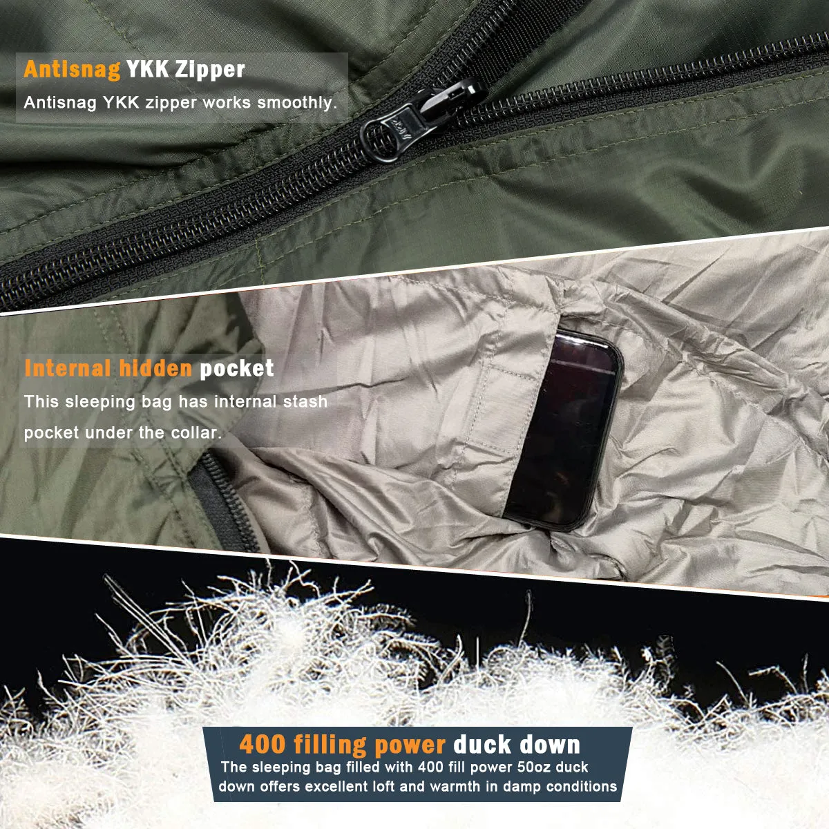 Down Mummy Sleeping Bag