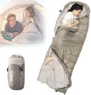 Down Sleeping Bag Cold Weather 0 Degree Lightweight Mummy Sleeping Bag Portable Camping Sleeping Bag with Compression Sack,for Adults & Kids - Indoor & Outdoor: Backpacking,Hiking,300gDownFilling