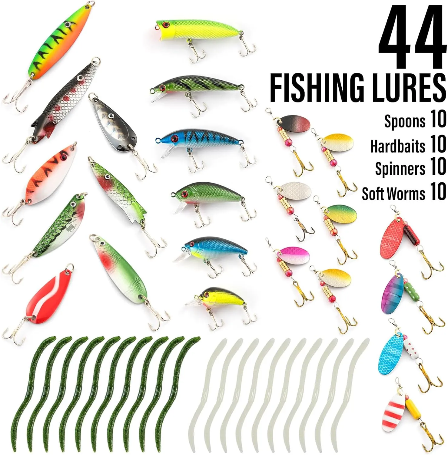 Dr.Fish Fishing Rod and Reel Combos 125-Pieces Telescopic Spinning Pole Reel Gear Equipment Set for Adult Collapsible Travel Complete Fishing Sets Men Starter Freshwater Saltwater