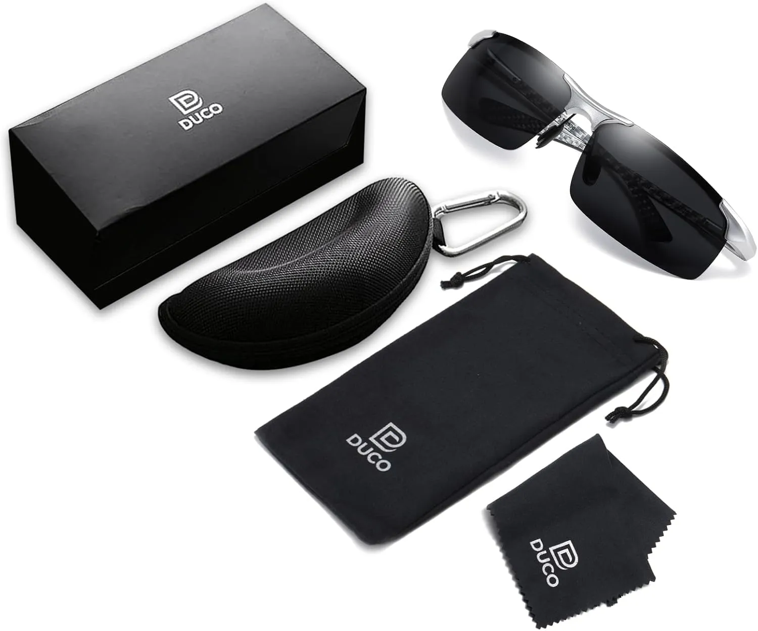 DUCO Men's Sports Polarized Driving Carbon Fiber Sunglasses for Men UV400 Protection DC8277