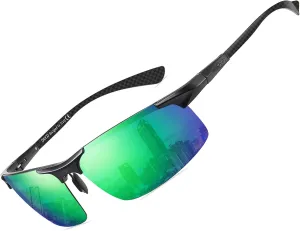 DUCO Men's Sports Polarized Driving Carbon Fiber Sunglasses for Men UV400 Protection DC8277