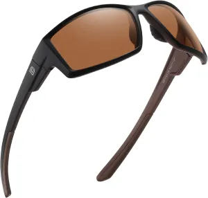 DUCO Polarized Sports Sunglasses for Men Women UV400 Protection Lightweight Frame for Fishing Driving Running F103