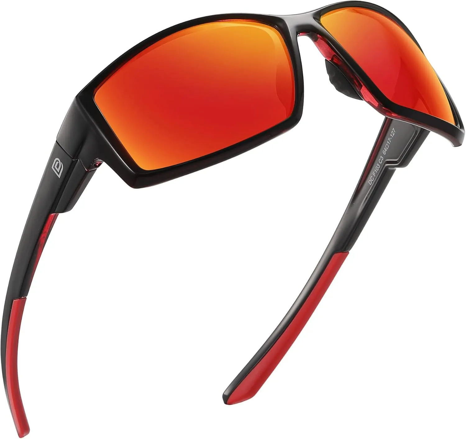DUCO Polarized Sports Sunglasses for Men Women UV400 Protection Lightweight Frame for Fishing Driving Running F103