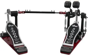 DW 5000 Series XF Extended Footboard Accelerator Double w/Bag Bass Drum Pedal (DWCP5002AD4XF),Red/Black