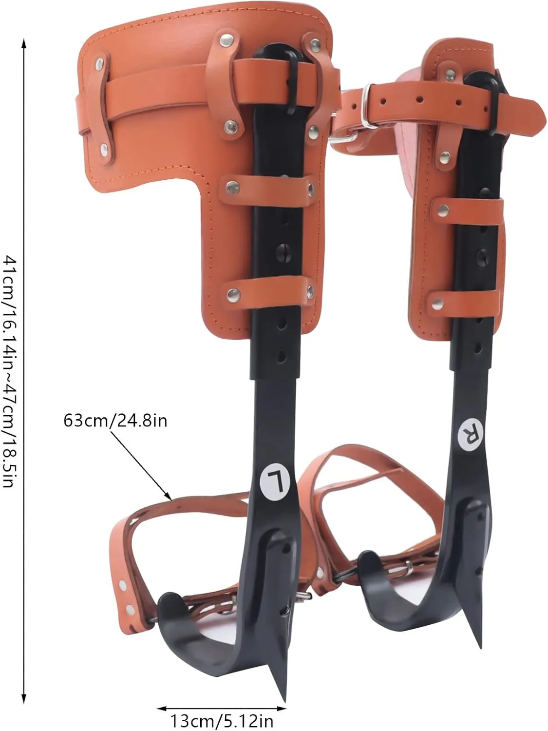 DYRABREST Tree Climb Spikes Set,Adjust Belt Straps,Tree Pole Climbing Shoes Tool for Picking Fruit,Climbing and Sports