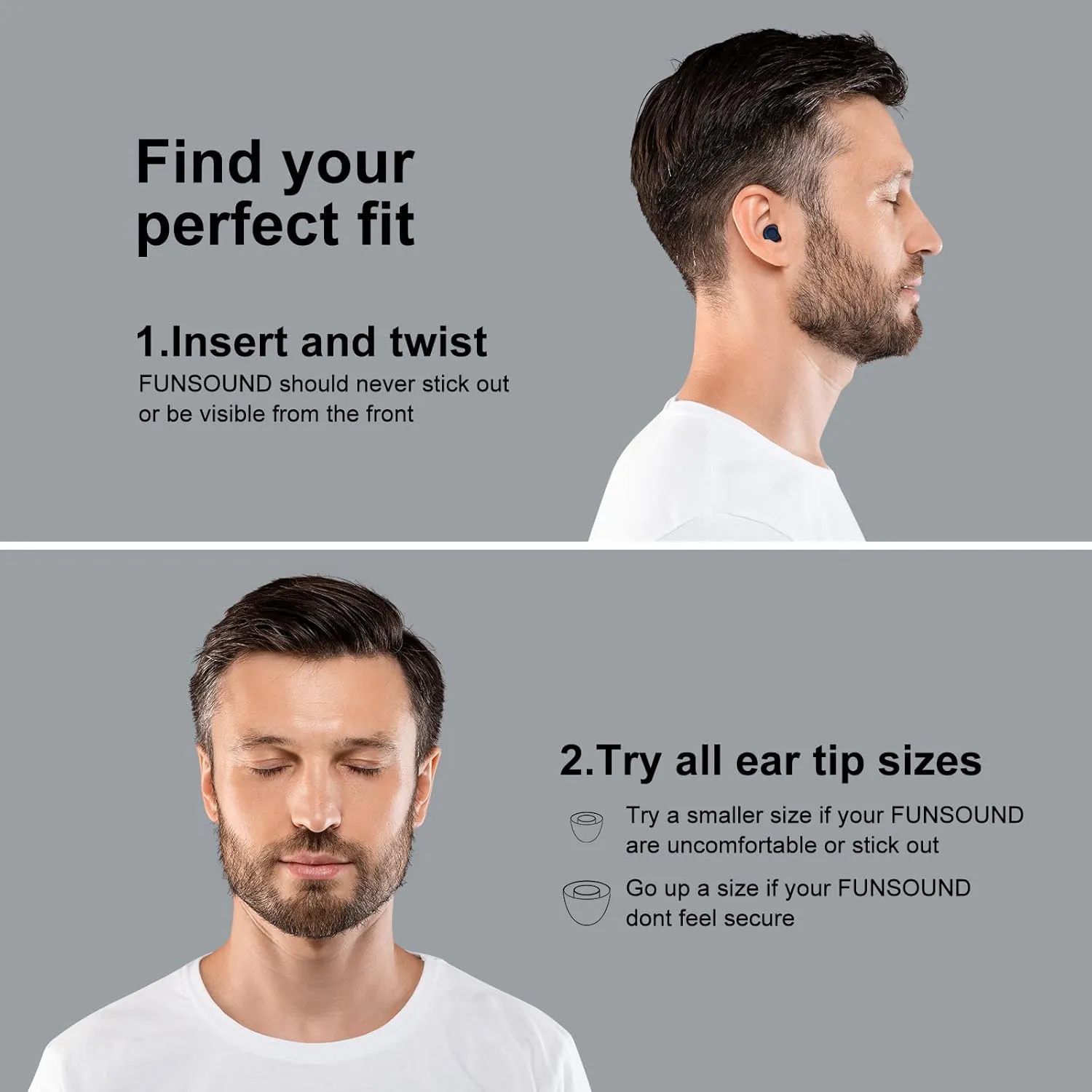 Ear Plugs for Sleeping Noise Reduction Reuseable, Concerts, Focus, Travel, Work, High Fidelity – 7 Pairs Eartips – Flexible Soft – Touch – NRR of 24 and 27 dB Noise Cancelling (Navy Blue)