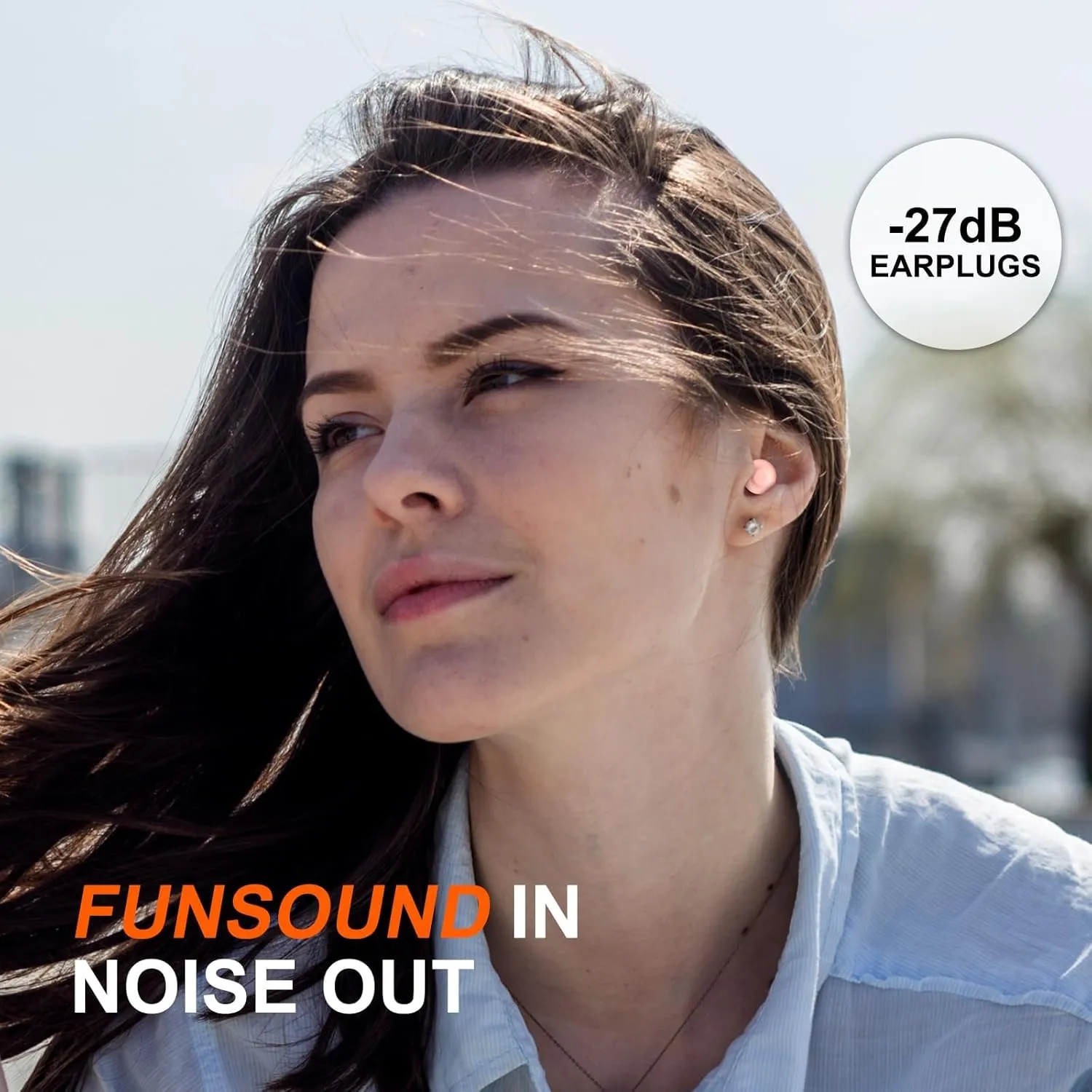 Ear Plugs for Sleeping Noise Reduction Reuseable, Concerts, Focus, Travel, Work, High Fidelity – 7 Pairs Eartips – Flexible Soft – Touch – NRR of 24 and 27 dB Noise Cancelling (Pink)