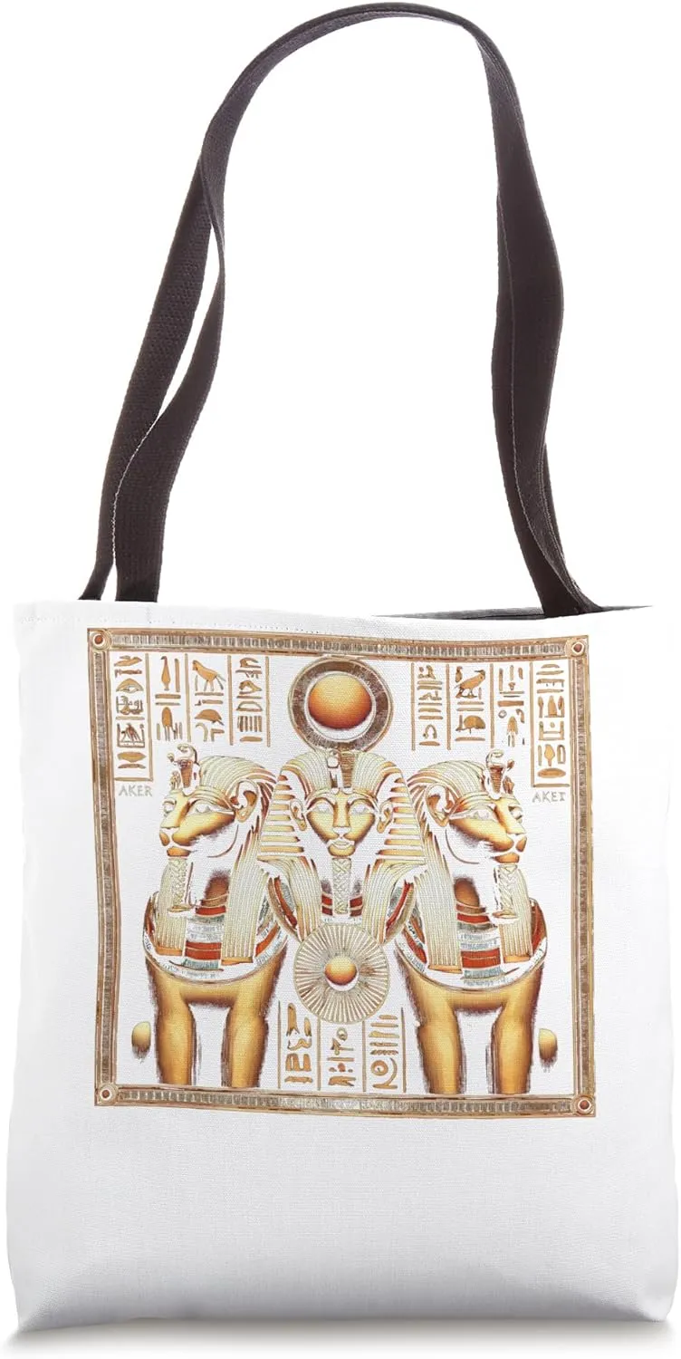 Egypt Aker Double Lion God Horizon Past Future Tote Bag