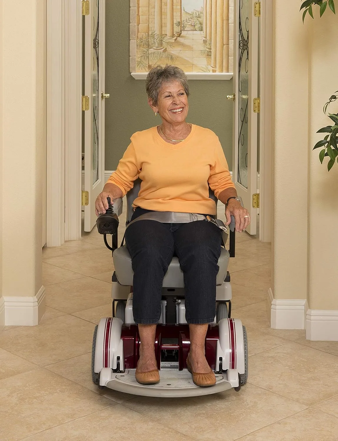 Electric Wheelchair - Motorized Power Chair and Mobility Scooter | LX-5 Red Trim, 19-inch Large Reclining Adult Seat