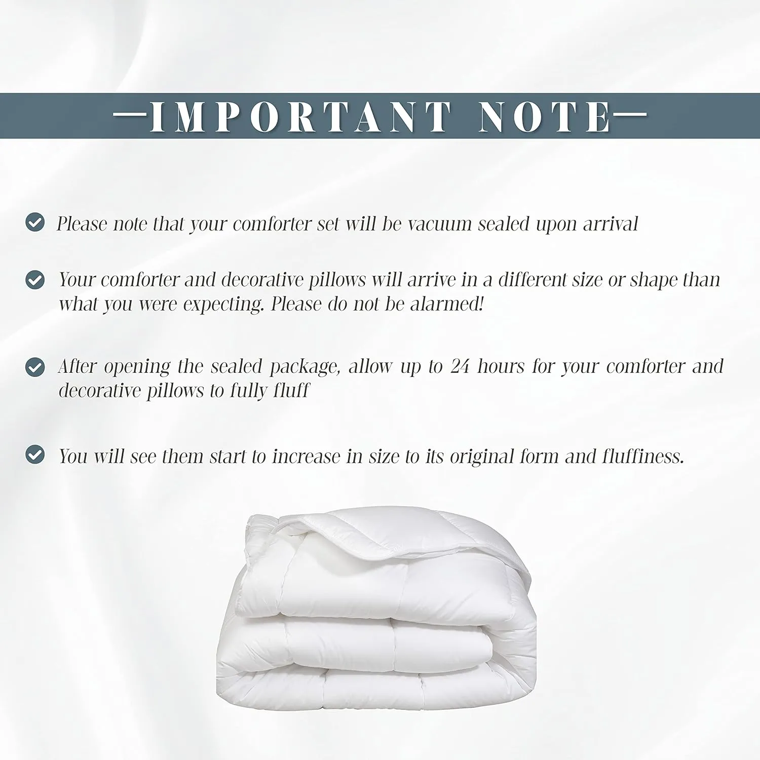 Elegant Comfort 12-Piece Bed-in-a-Bag, Ella Pleated Ruched Pintuck Comforter Set, 6-Piece Sheet Set Featuring Smart Pockets, Matching Decorative Pillows, All Season Bedding, California King, White