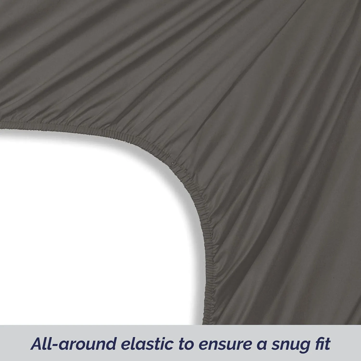 Elegant Comfort Super Soft 1-Piece Single Extra Deep Pocket 1500 Premium Hotel Quality Microfiber Fitted Sheet for High Mattress up to 21" inch with Double Sided Smart Pockets, King, Gray