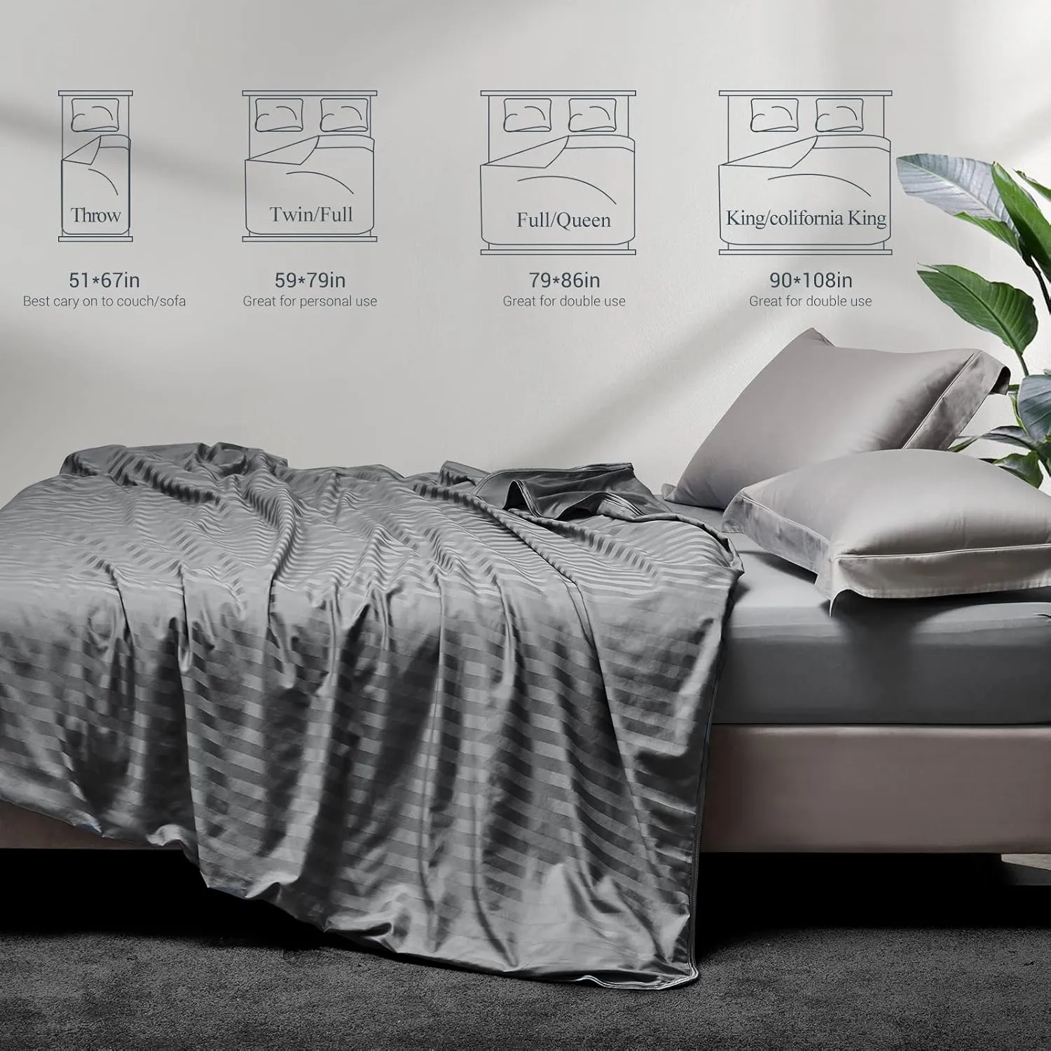 Elegear Revolutionary Cooling Blanket King, Absorbs Heat to Keep Body Cool for Night Sweats, Double Sided Arc-Chill 3.0 Cool Fiber Q-Max>0.5, Lightweight Summer Cold Blankets Sleeping 90“ x 108”