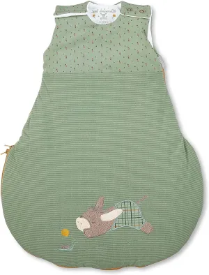 Emmilius Baby Sleeping Bag, Medium Green, with Appliques, Zip and Buttons, TOG 3.50, Size 50/56