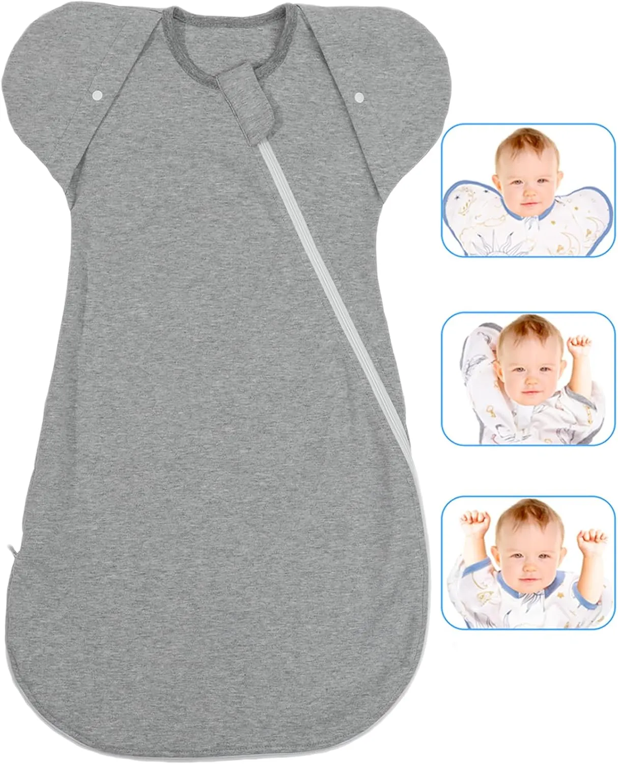 Eray Baby Zipper Swaddle Transitonal Sleep Sack 3-6Months Infant Sleeping Bag Wearable Blanket Sleepwear