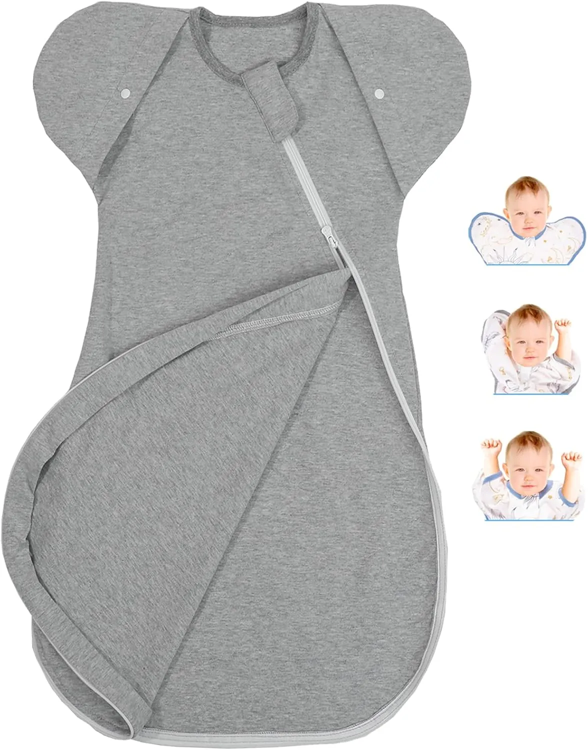 Eray Baby Zipper Swaddle Transitonal Sleep Sack 3-6Months Infant Sleeping Bag Wearable Blanket Sleepwear