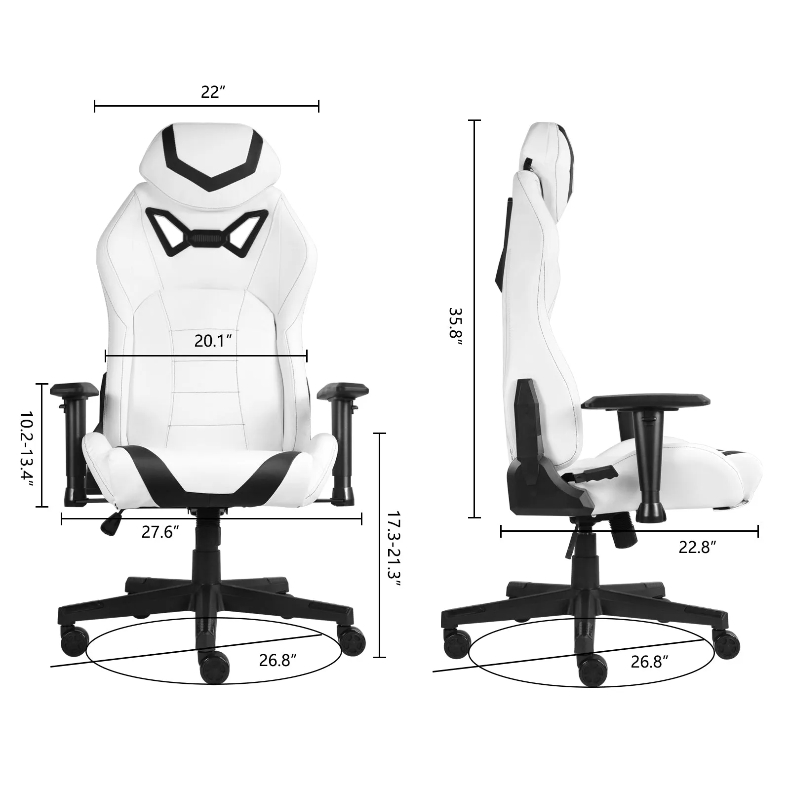Ergonomic Gaming Chairs for Adults with High-Density Memory Foam | Swivel Comfortable Office Chair, Big and Tall Video Game Chair, High Back Computer Chair for Home, Office