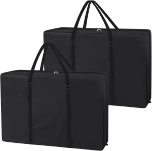 Explore Land Heavy Duty Chair Storage Bag for Folding Longue Zero Gravity Light Weight Transport Folding Rollator Walker (2PACK-Black)