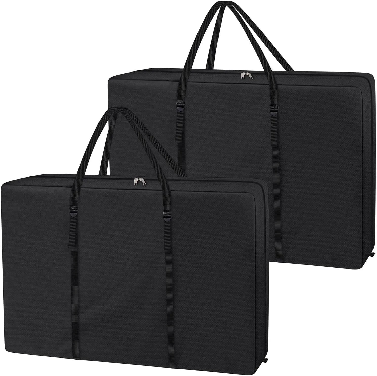 Explore Land Heavy Duty Chair Storage Bag for Folding Longue Zero Gravity Light Weight Transport Folding Rollator Walker (2PACK-Black)