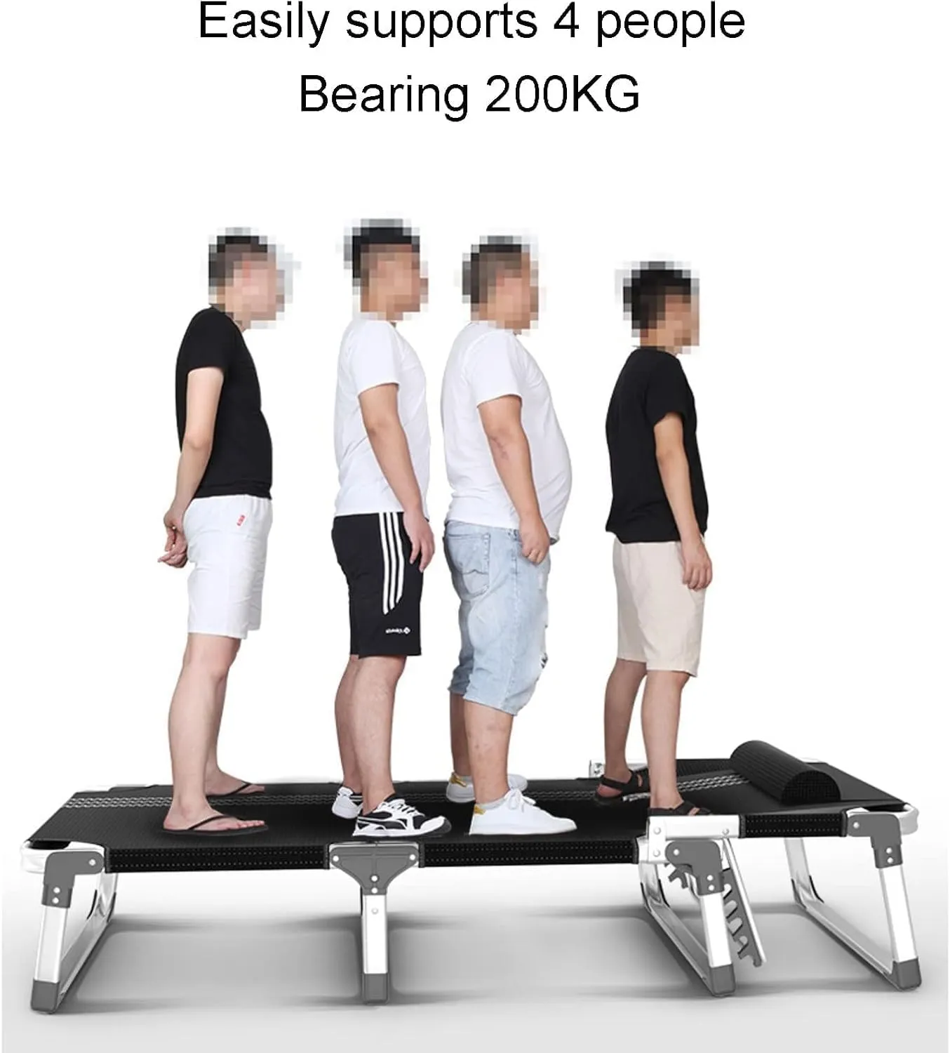 EYPKPL cots for Sleeping Portable Folding Bed 5 Gears Adjustable Folding Camping Bed with Mattress Cots for Camping Support 200kg Lounge Chair Stretching Freely