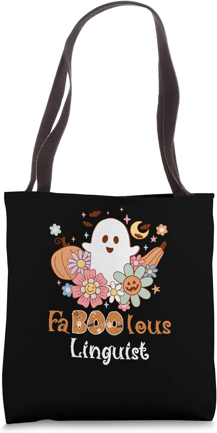 Faboolous Linguist Boo Funny Halloween Tote Bag