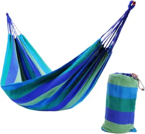 Family Camping Essential Double-Sized Swing Hammock Fashionable Canvas Bed with Attractive (280x150cm)
