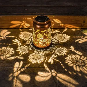 Fathers Day Gifts Solar Lanterns Outdoor Waterproof Dragonfly Hanging Solar Lights Birthday Gifts for Women Men Mom Sunflower Lantern Outdoor Garden Decor Metal Light Decorative Yard,Patio,Lawn,Porch
