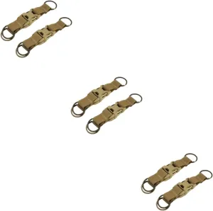 FAVOMOTO Outdoor Sports Bag Accessories Durable Three Ring Buckle Keychain for Mountaineering Outdoor Activities