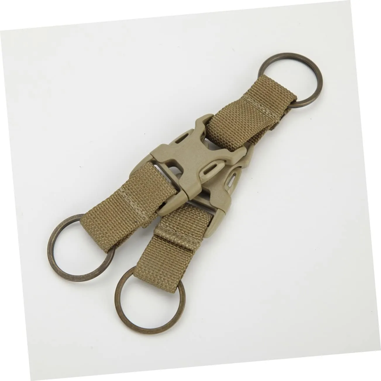 FAVOMOTO Outdoor Sports Bag Accessories Durable Three Ring Buckle Keychain for Mountaineering Outdoor Activities